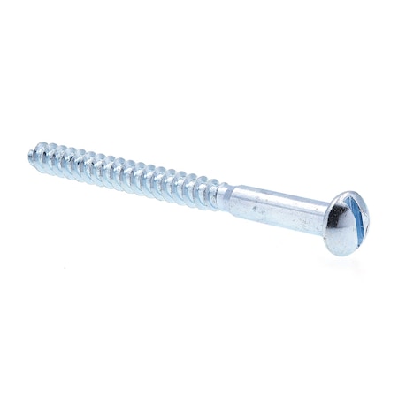 Prime-Line Wood Screw, Round Head Slotted Drive No. 14 X 3in Zinc Plated Steel 25PK 9211866